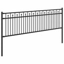 vidaXL Tüske Kerítés BAARLO 200 x 110 cm Porszórt acél Fekete