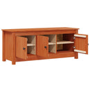 vidaXL Cipőszekrény Viaszbarna 110 x 38 x 45,5 cm Tömör fenyő