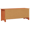 vidaXL Cipőszekrény Viaszbarna 110 x 38 x 45,5 cm Tömör fenyő