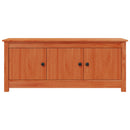 vidaXL Cipőszekrény Viaszbarna 110 x 38 x 45,5 cm Tömör fenyő