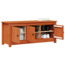 vidaXL Cipőszekrény Viaszbarna 110 x 38 x 45,5 cm Tömör fenyő