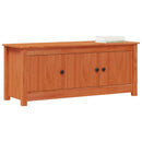 vidaXL Cipőszekrény Viaszbarna 110 x 38 x 45,5 cm Tömör fenyő