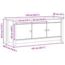 vidaXL Cipőszekrény Viaszbarna 110 x 38 x 45,5 cm Tömör fenyő