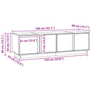 vidaXL TV szekrény Viaszbarna 140 x 40 x 40 cm Tömör fenyő