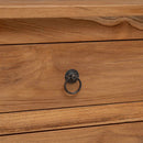vidaXL Széf Természetes 79 x 35 x 80 cm Tömör Teakfa