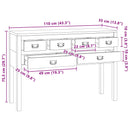 vidaXL Széf Természetes 110 x 35 x 75,5 cm Tömör Teakfa