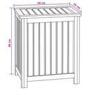 vidaXL Mosókosár Természetes 50 x 35 x 60 cm Tömör Teakfa