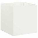 vidaXL Kerti cserép 2 db Fehér 20 x 20 x 20 cm Hidegen hengerelt acél