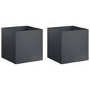 vidaXL Kerti cserép 2 db Antracitszürke 20 x 20 x 20 cm