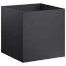 vidaXL Kerti cserép 2 db Fekete 25 x 25 x 25 cm Hidegen hengerelt acél