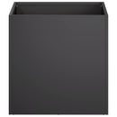 vidaXL Kerti cserép 2 db Fekete 25 x 25 x 25 cm Hidegen hengerelt acél