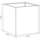 vidaXL Kerti cserép Ezüst 25 x 25 x 25 cm Rozsdamentes Acél