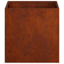 vidaXL Kerti cserép 2 db Rozsdás 25 x 25 x 25 cm Időjárásálló Acél