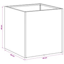 vidaXL Kerti cserép 2 db Ezüst 45 x 45 x 45 cm Rozsdamentes Acél