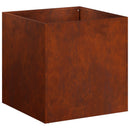 vidaXL Kerti cserép 2 db Rozsdás 45 x 45 x 45 cm Időjárásálló Acél