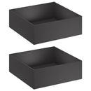 vidaXL Kerti cserép 2 db Fekete 40 x 40 x 20 cm Hidegen hengerelt acél