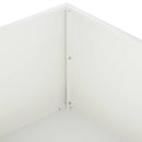 vidaXL Kerti cserép 2 db Fehér 40 x 40 x 20 cm Hidegen hengerelt acél