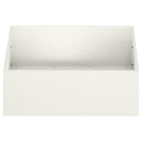 vidaXL Kerti cserép 2 db Fehér 40 x 40 x 20 cm Hidegen hengerelt acél