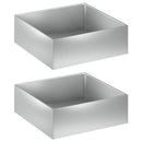 vidaXL Kerti cserép 2 db Ezüst 40 x 40 x 20 cm Horganyzott Acél