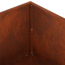 vidaXL Kerti cserép 2 db Rozsdás 40 x 40 x 20 cm Időjárásálló Acél