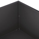 vidaXL Kerti cserép Fekete 60 x 60 x 20 cm Hidegen hengerelt acél