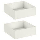 vidaXL Kerti cserép 2 db Fehér 60 x 60 x 20 cm Hidegen hengerelt acél