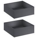 vidaXL Kerti cserép 2 db Antracitszürke 60 x 60 x 20 cm