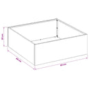 vidaXL Kerti cserép 2 db Antracitszürke 60 x 60 x 20 cm