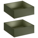 vidaXL Kerti cserép 2 db Olajzöld 60 x 60 x 20 cm