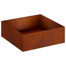 vidaXL Kerti cserép 2 db Rozsdás 60 x 60 x 20 cm Időjárásálló Acél