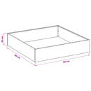 vidaXL Kerti cserép Fekete 80 x 80 x 20 cm Hidegen hengerelt acél