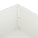 vidaXL Kerti cserép Fehér 80 x 80 x 20 cm Hidegen hengerelt acél