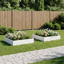 vidaXL Kerti cserép 2 db Fehér 80 x 80 x 20 cm Hidegen hengerelt acél