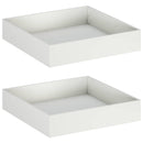 vidaXL Kerti cserép 2 db Fehér 80 x 80 x 20 cm Hidegen hengerelt acél