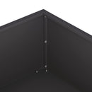 vidaXL Kerti cserép Fekete 100 x 100 x 20 cm Hidegen hengerelt acél