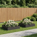 vidaXL Kerti cserép 2 db Fekete 100 x 100 x 20 cm