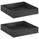 vidaXL Kerti cserép 2 db Fekete 100 x 100 x 20 cm