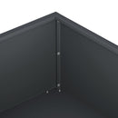 vidaXL Kerti cserép 2 db Antracitszürke 100 x 100 x 20 cm