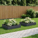 vidaXL Kerti cserép 2 db Antracitszürke 100 x 100 x 20 cm