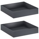 vidaXL Kerti cserép 2 db Antracitszürke 100 x 100 x 20 cm