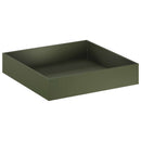 vidaXL Kerti cserép Olajzöld 100 x 100 x 20 cm Hidegen hengerelt acél