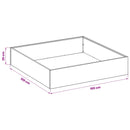 vidaXL Kerti cserép Ezüst 100 x 100 x 20 cm Rozsdamentes Acél