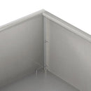 vidaXL Kerti cserép 2 db Ezüst 100 x 100 x 20 cm Rozsdamentes Acél