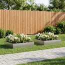 vidaXL Kerti cserép 2 db Ezüst 100 x 100 x 20 cm Rozsdamentes Acél