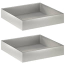 vidaXL Kerti cserép 2 db Ezüst 100 x 100 x 20 cm Rozsdamentes Acél