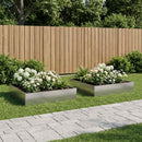 vidaXL Kerti cserép 2 db Ezüst 100 x 100 x 20 cm Horganyzott Acél