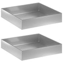 vidaXL Kerti cserép 2 db Ezüst 100 x 100 x 20 cm Horganyzott Acél