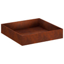 vidaXL Kerti cserép Rozsdás 100 x 100 x 20 cm Időjárásálló Acél