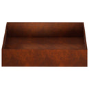 vidaXL Kerti cserép 2 db Rozsdás 100 x 100 x 20 cm Időjárásálló Acél
