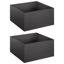 vidaXL Kerti cserép 2 db Fekete 40 x 40 x 30 cm Hidegen hengerelt acél